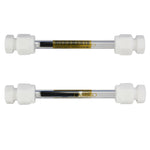 1/4" x 3.5" Glass Tube - PTFE Compression Caps