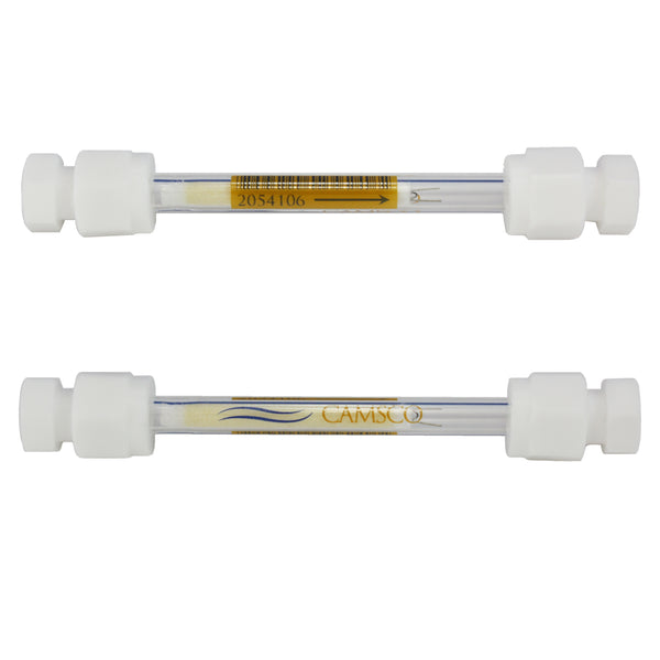 1/4" x 3.5" Glass Tube - PTFE Compression Caps