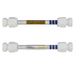 1/4" x 3.5" Glass Tube - PTFE Compression Caps